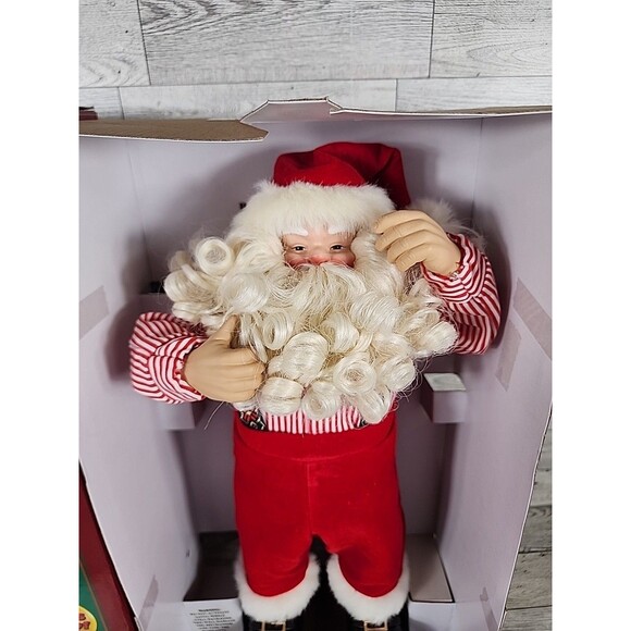 Vintage 1998 Jingle Bell Rock Santa Claus Animated Dancing Musical Tested Works - Picture 2 of 14